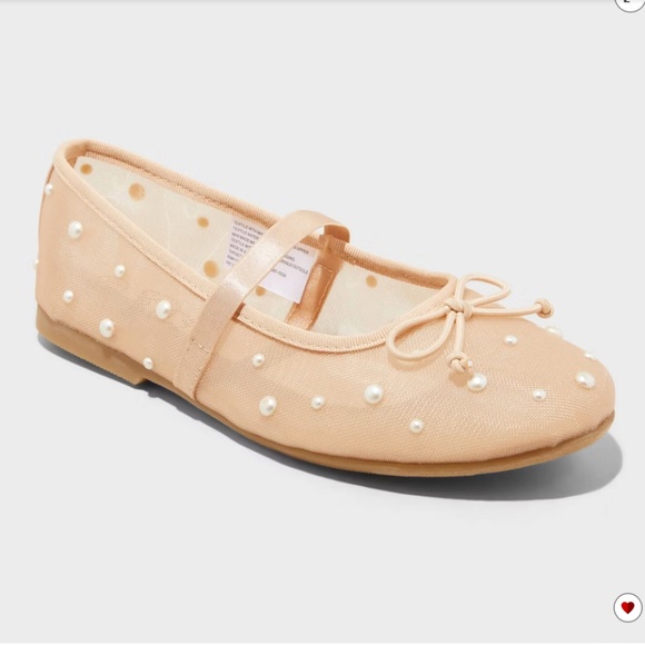 Girls Fleur Mesh Slip-On Ballet Flats - art class™ Blush - Picture 1 of 5